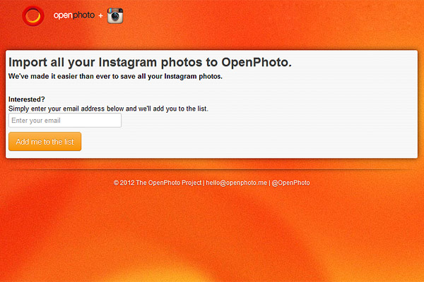OpenPhoto for Instagram