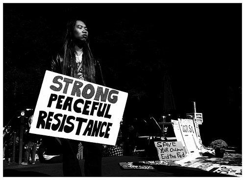 Occupy Wall Street: Zuccotti Park, NYC. Photo by Paul Pacitti, taken with an iPhone and Camera+ app.